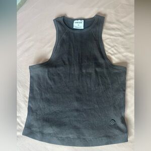 Gymshark Charcoal Ribbed Sleeveless Top